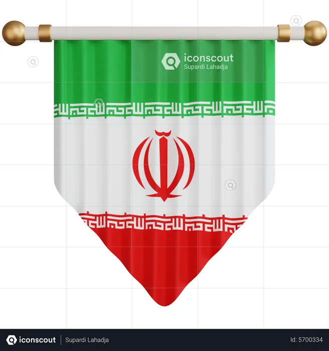 Iran Flag Flag 3D Icon