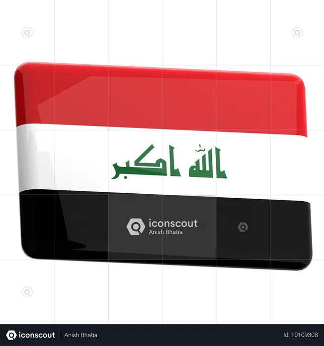 Iraq Flag 3D Icon