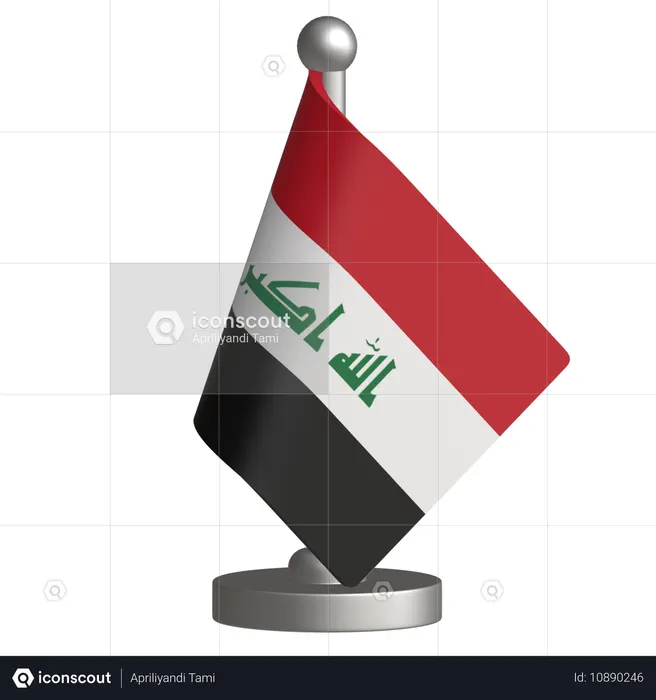 Iraq Desk Flag  3D Icon