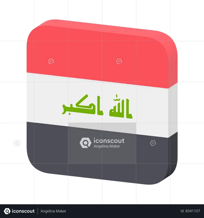 Iraq Flag Flag 3D Icon