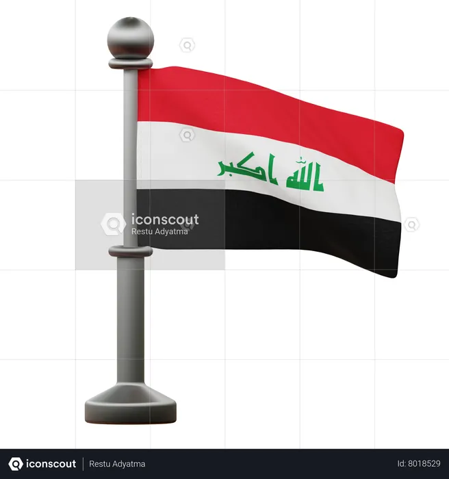 Iraq Flag Flag 3D Icon