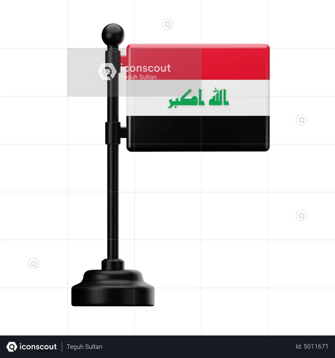 Iraq Flag Flag 3D Icon