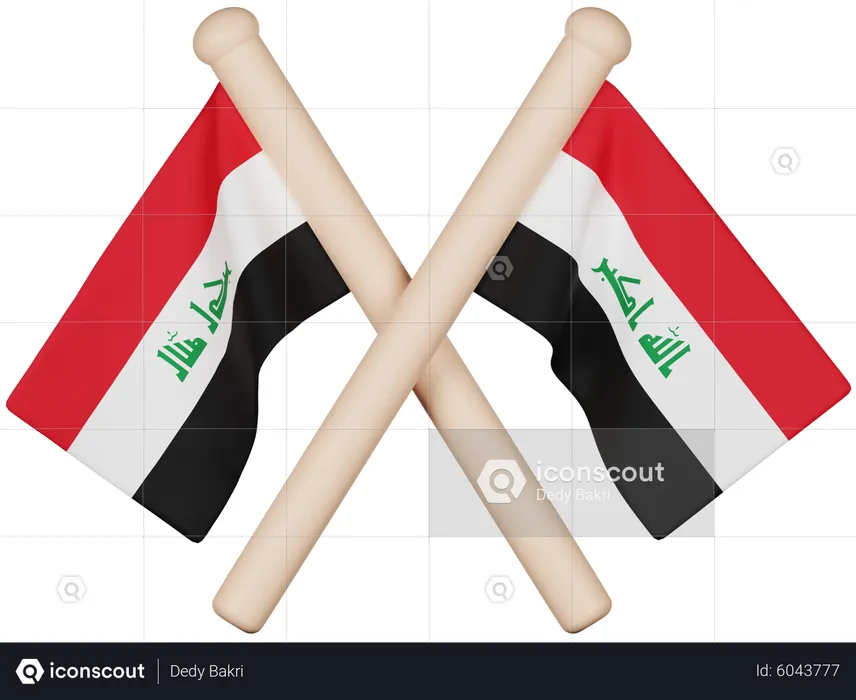 Iraq Flag Flag 3D Icon