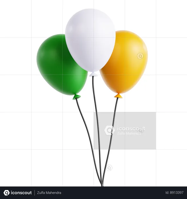 Ireland Balloon  3D Icon