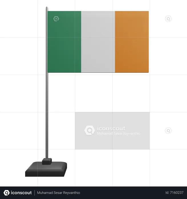 Ireland Flag Flag 3D Icon