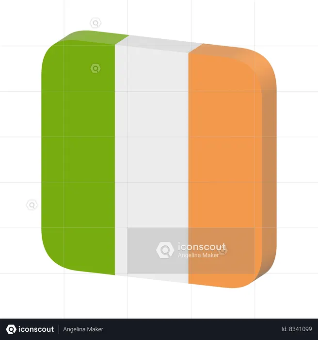 Ireland Flag Flag 3D Icon