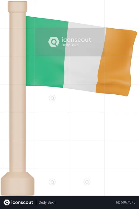 Ireland Flag Flag 3D Icon