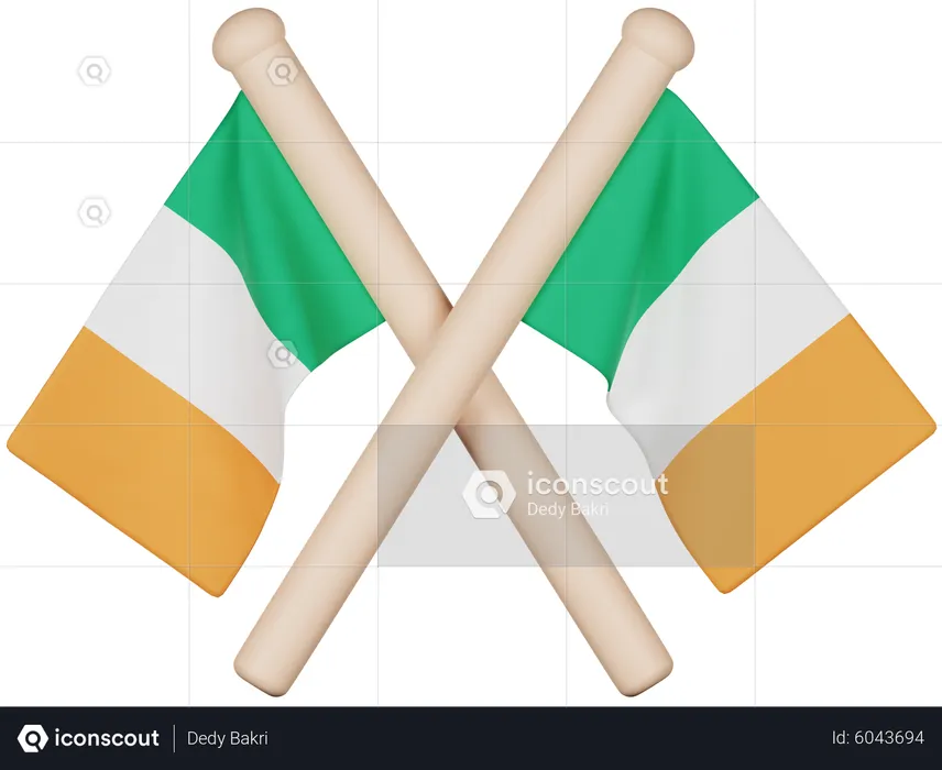 Ireland Flag Flag 3D Icon