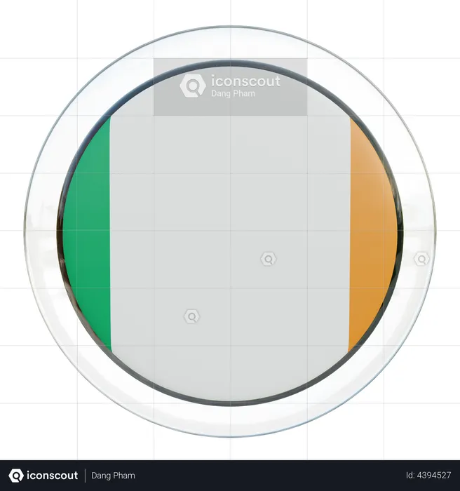 Ireland Flag Glass Flag 3D Flag