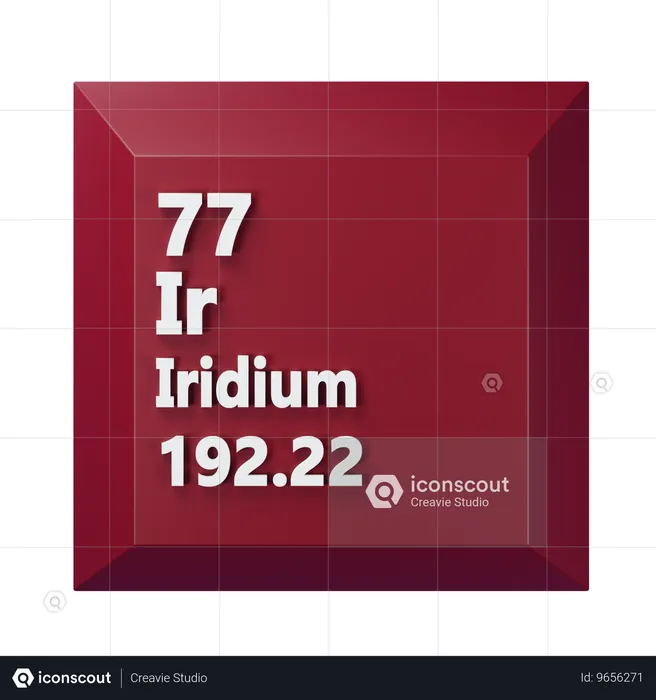 Iridium  3D Icon