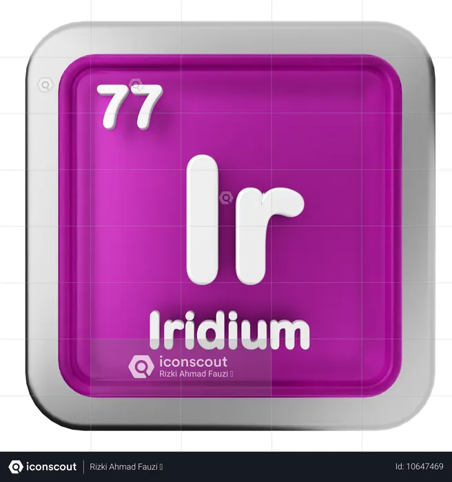 Iridium Periodic Table  3D Icon