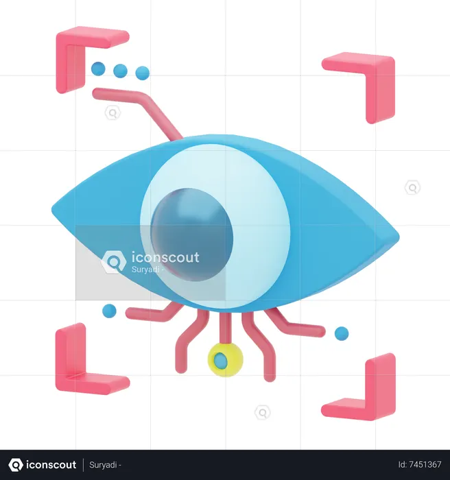 Iris Erkennung  3D Icon