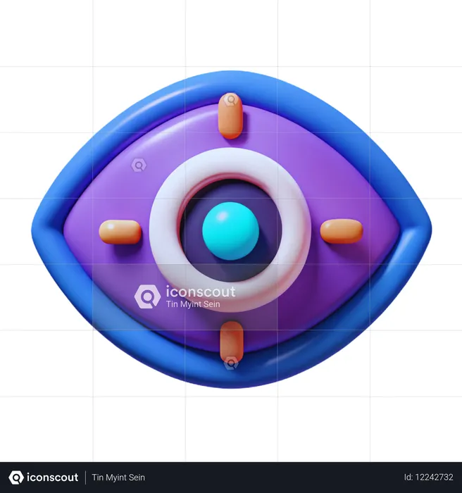 Iris Scan  3D Icon