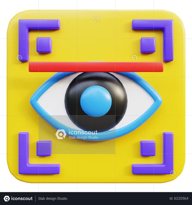 Iris Scanner  3D Icon