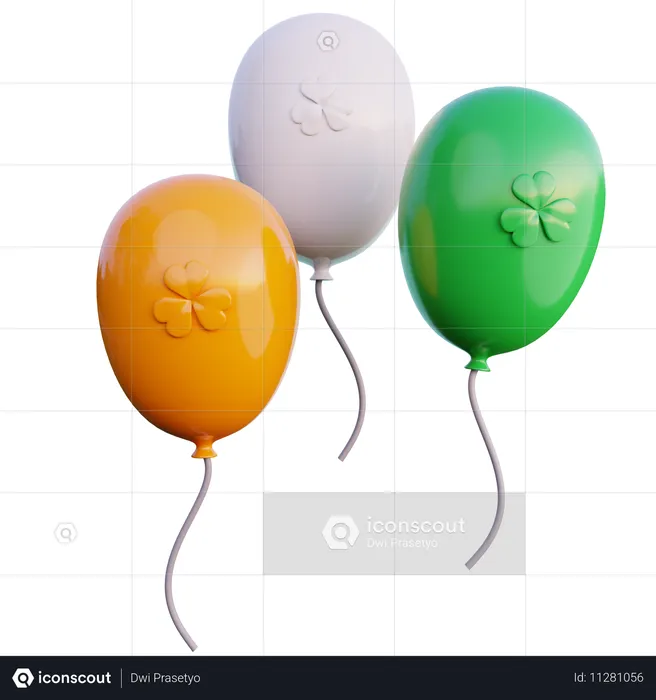 Irischer Ballon  3D Icon