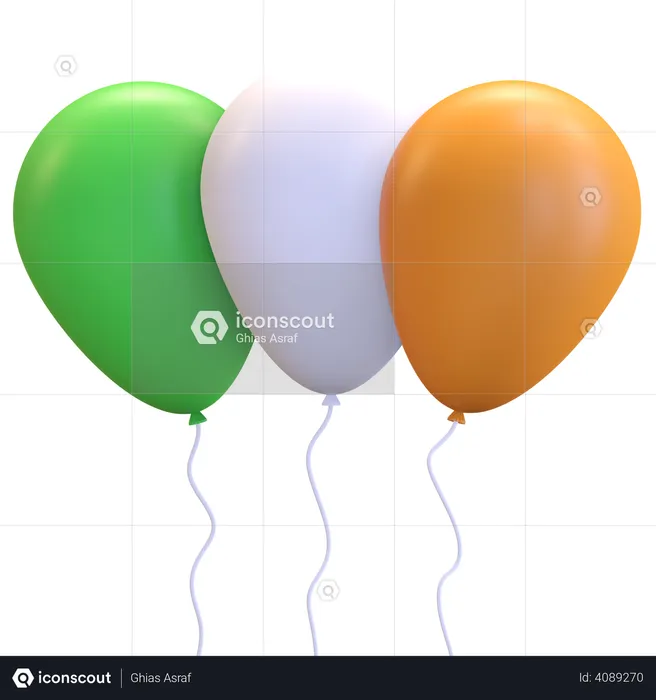 Irish Balloon  3D Illustration