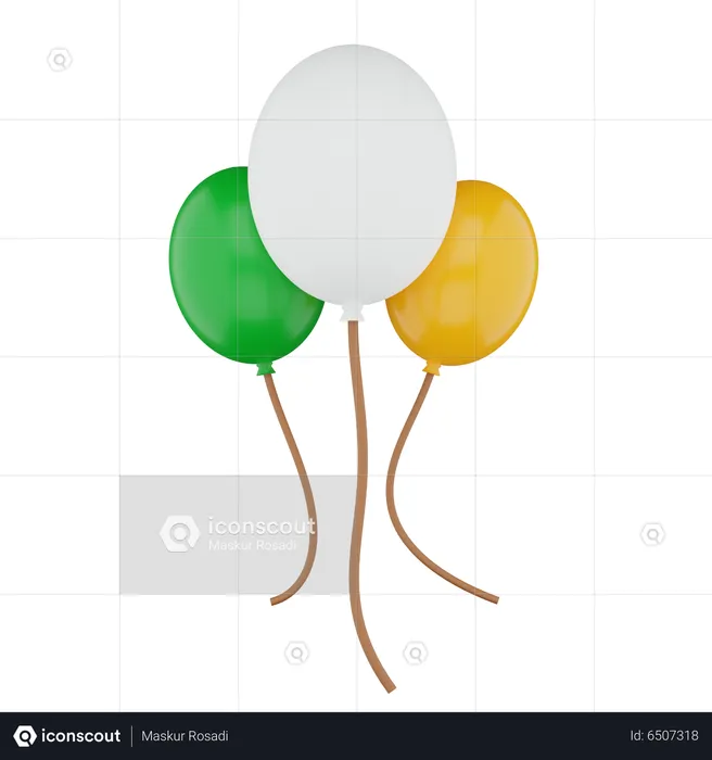 Irish Balloons  3D Icon