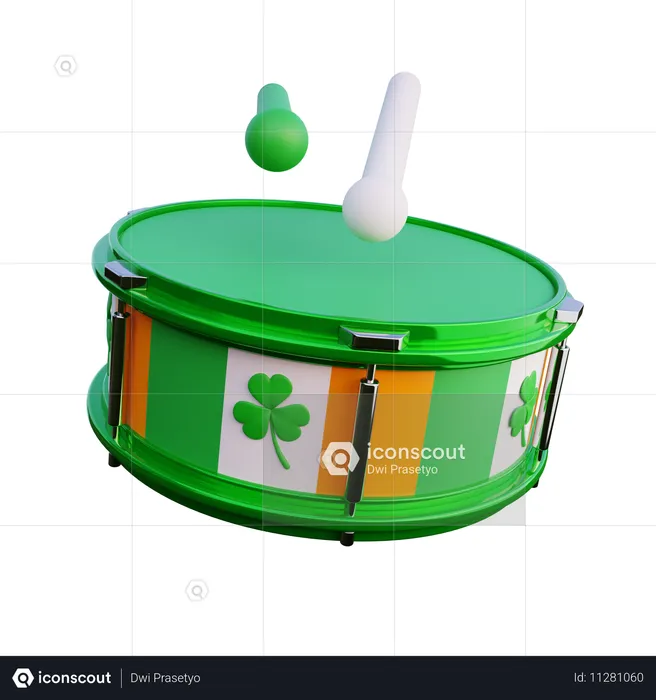 Irish Drums  3D Icon