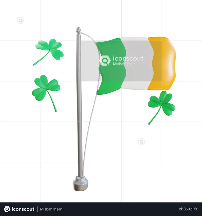 Irish Flag  3D Icon