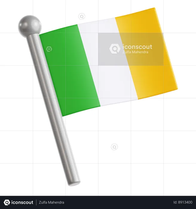 Irish Flag  3D Icon