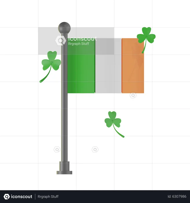 Irish Flag  3D Icon