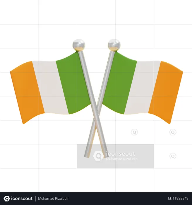 IRISH FLAG  3D Icon