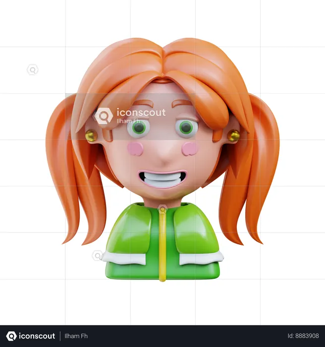 Irish Woman  3D Icon