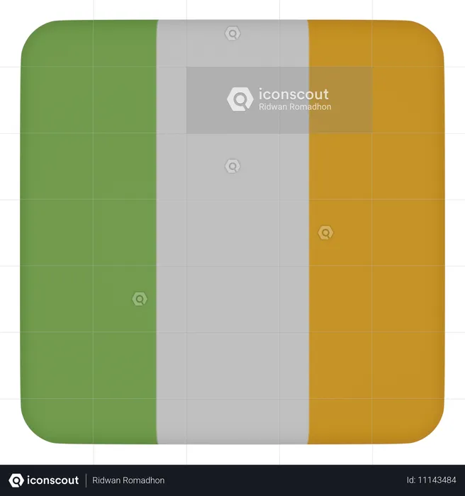 Irlande Flag 3D Icon