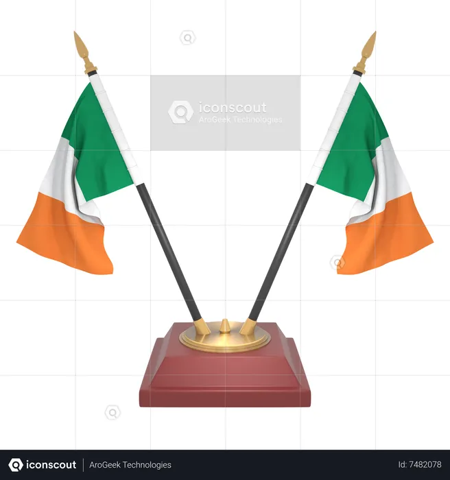 Irlande Flag 3D Icon
