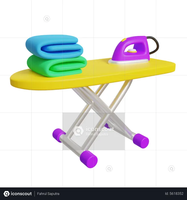 Ironing Table  3D Icon