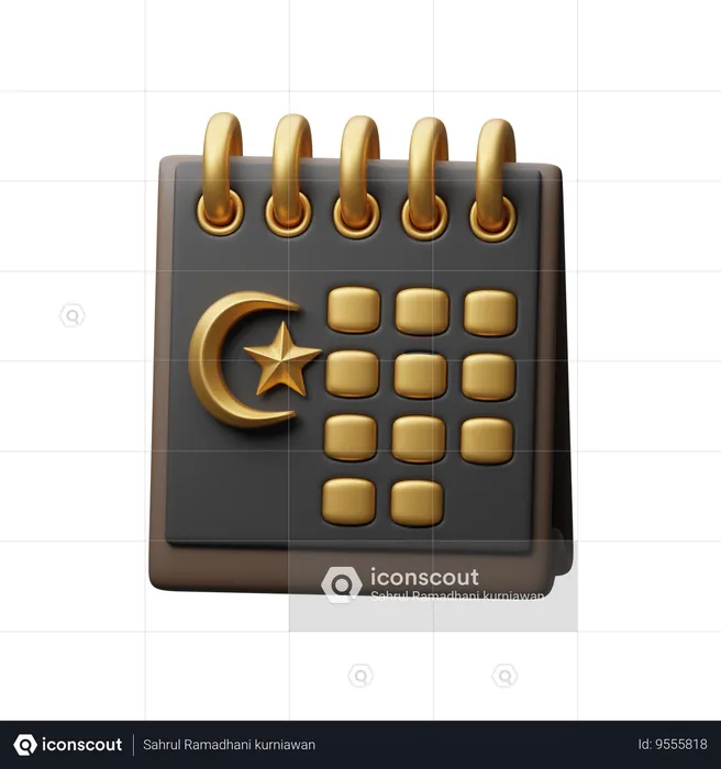 Islamic calendar  3D Icon