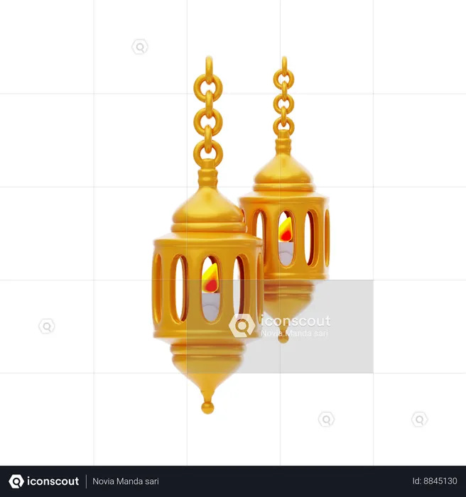 Islamic Candle Lantern  3D Icon