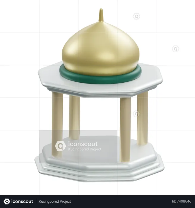 Islamic Dome Gazebo  3D Icon