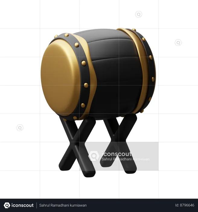 Islamic drum  3D Icon