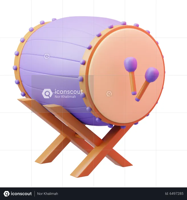 Islamic Drum  3D Icon