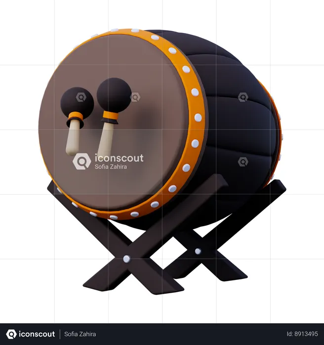 Islamic Drum  3D Icon