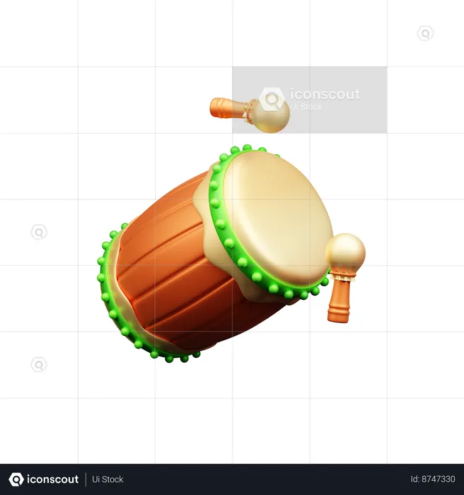 Islamic Drum  3D Icon