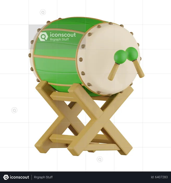 Islamic Drum  3D Icon