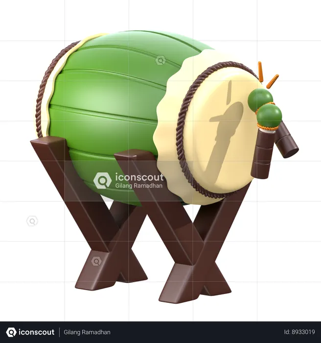 Islamic Drum  3D Icon