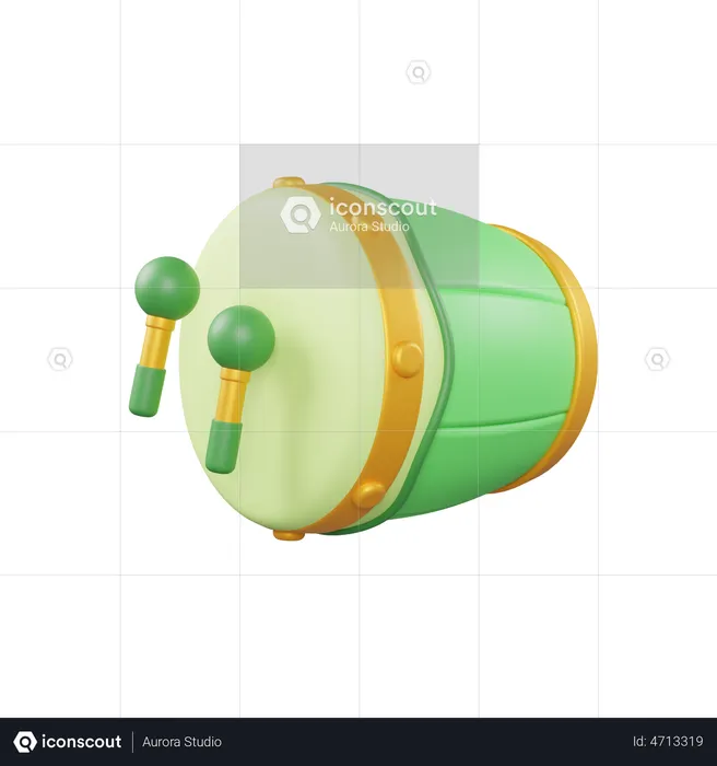 Islamic drum  3D Illustration