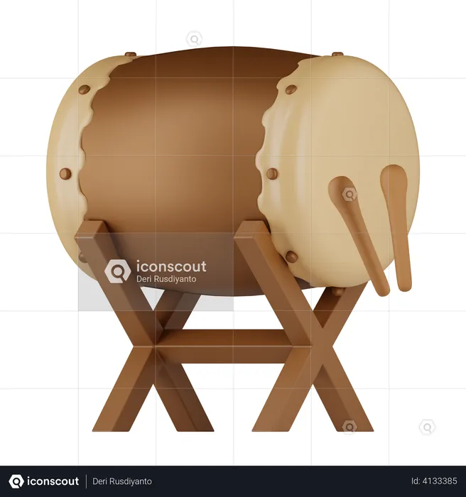Islamic drum  3D Illustration