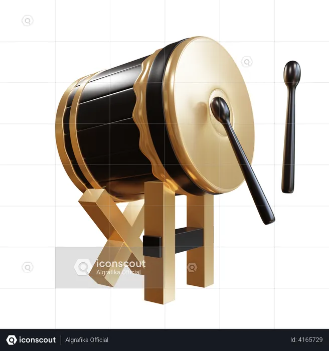 Islamic Drum  3D Illustration