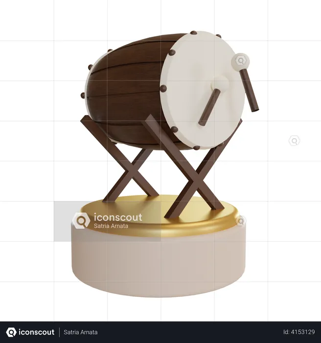 Islamic Drum Podium  3D Illustration