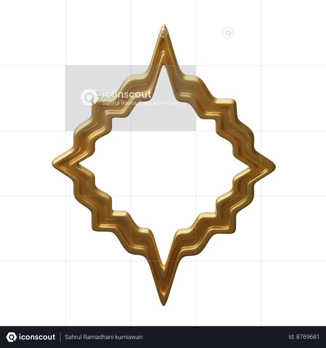 Islamic Frame  3D Icon