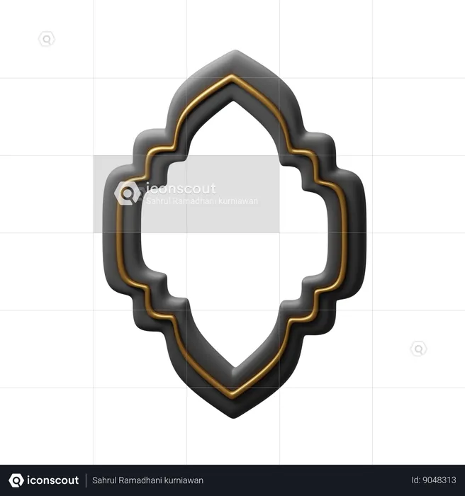 Islamic Frame  3D Icon