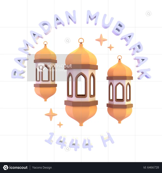 Islamic Lantern  3D Icon
