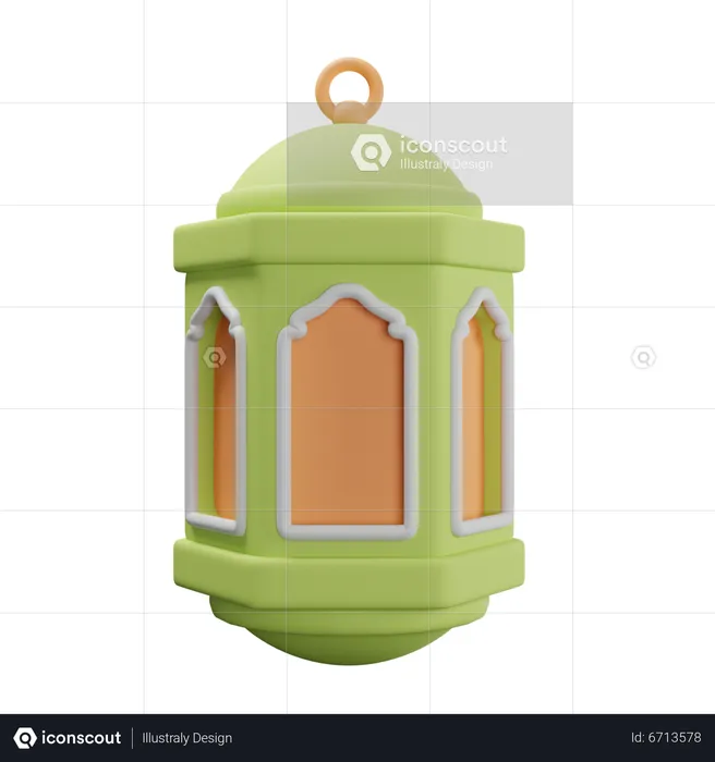 Islamic Lantern  3D Icon