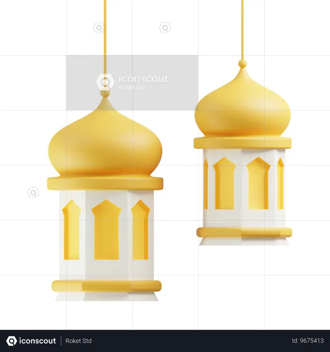 Islamic Lantern  3D Icon