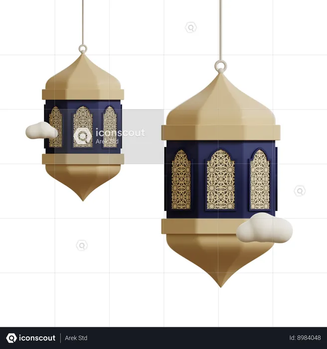 Islamic Lantern  3D Icon