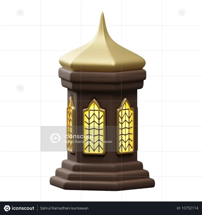 Islamic lantern  3D Icon